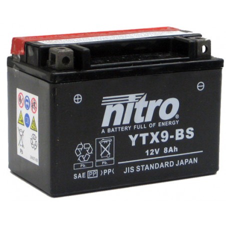 Batería YTX9 BS 12V 8Ah NITRO